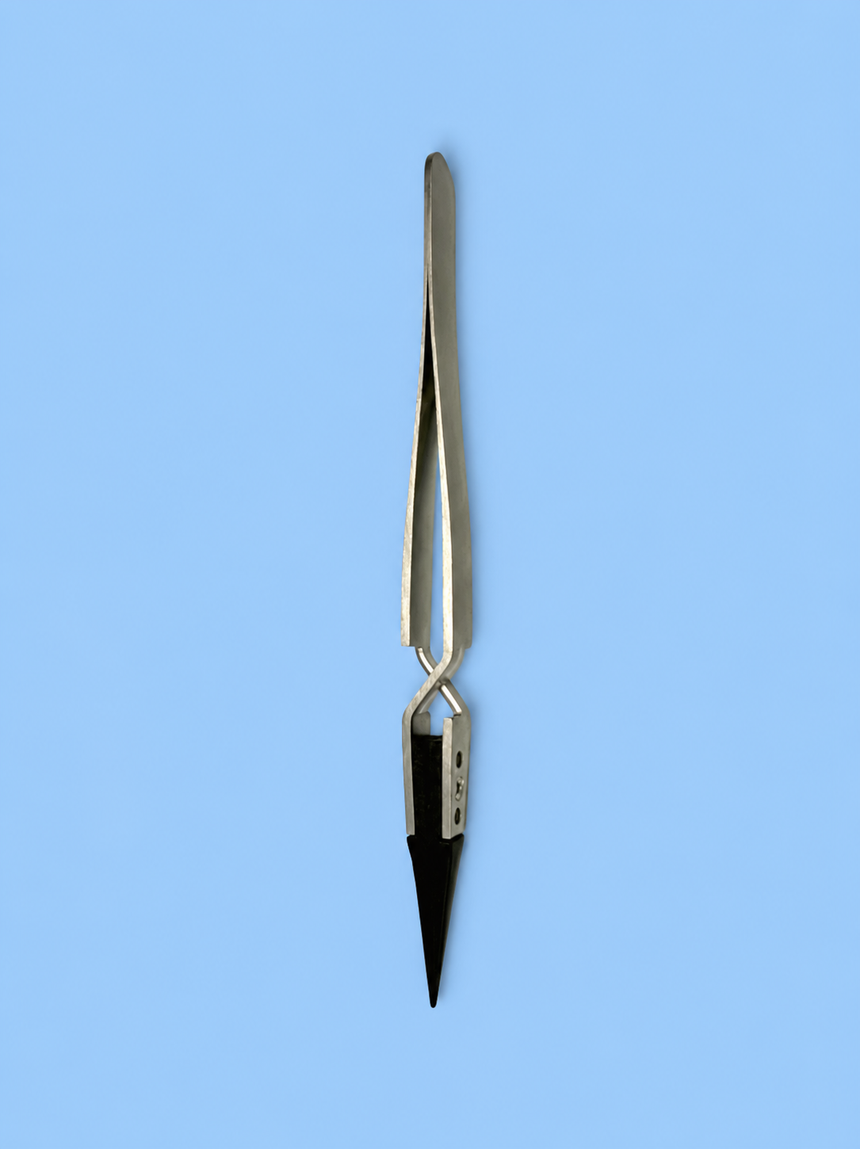 Wetec Cross Tweezers With A Solvent-Resistant Plastic Tip