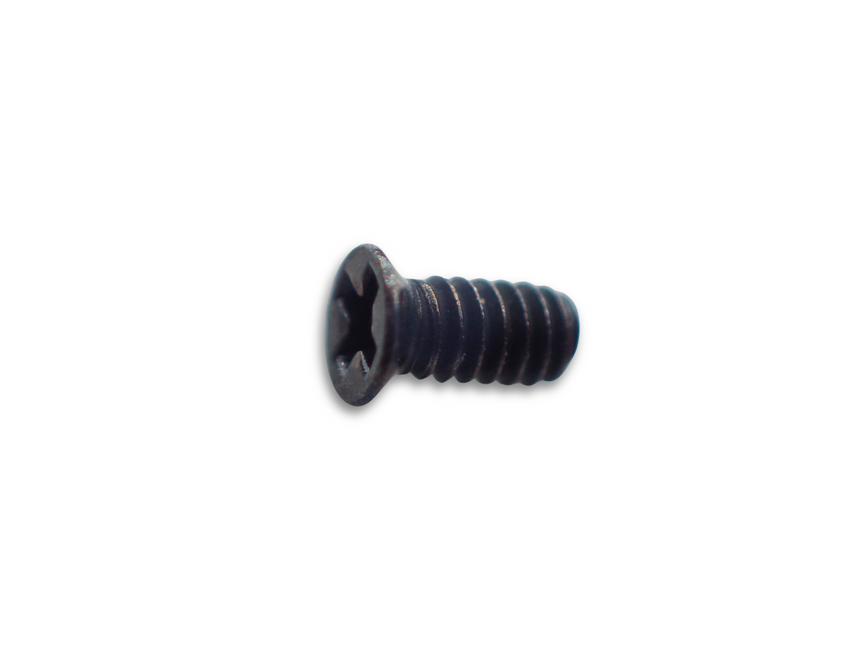 M 1.4 X 3.0 Flat Head, Phillips Micro Head No.1,Black Trivalent, Steel